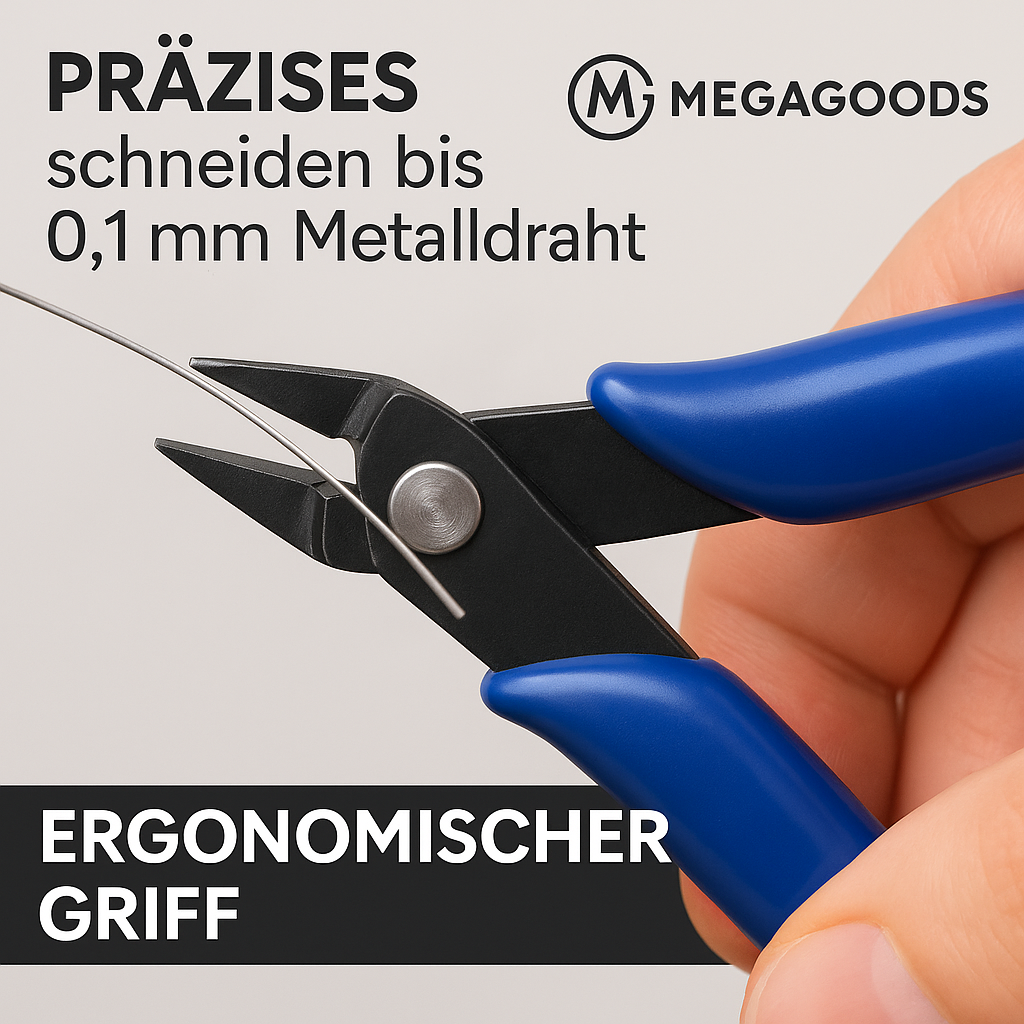 Präzisions-Seitenschneider 170 mm für Draht und Kabel, ergonomisch DE.
