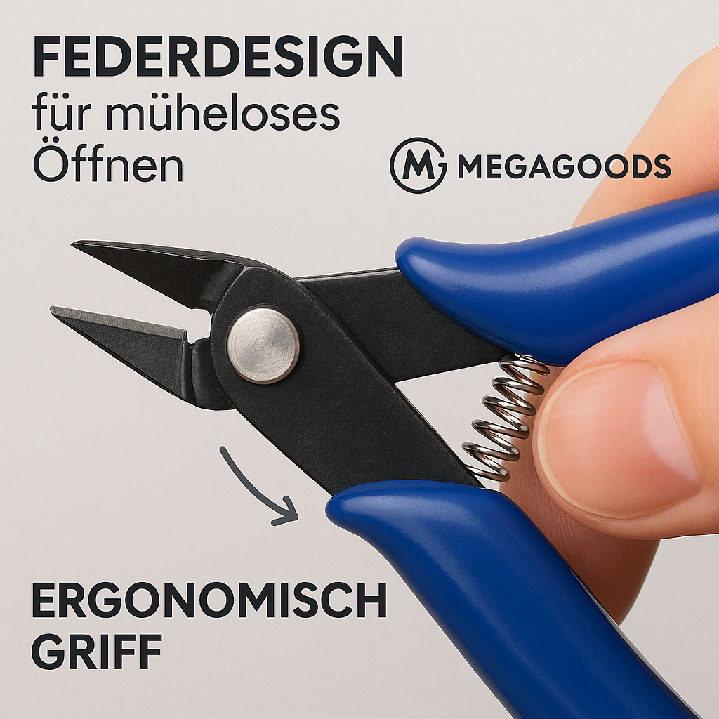Präzisions-Seitenschneider 170 mm für Draht und Kabel, ergonomisch DE.
