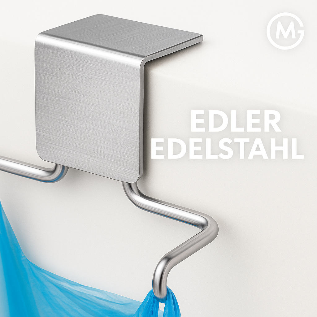 Müllbeutelhalter Edelstahl für Schranktür 10L Küche Abfall DE.
