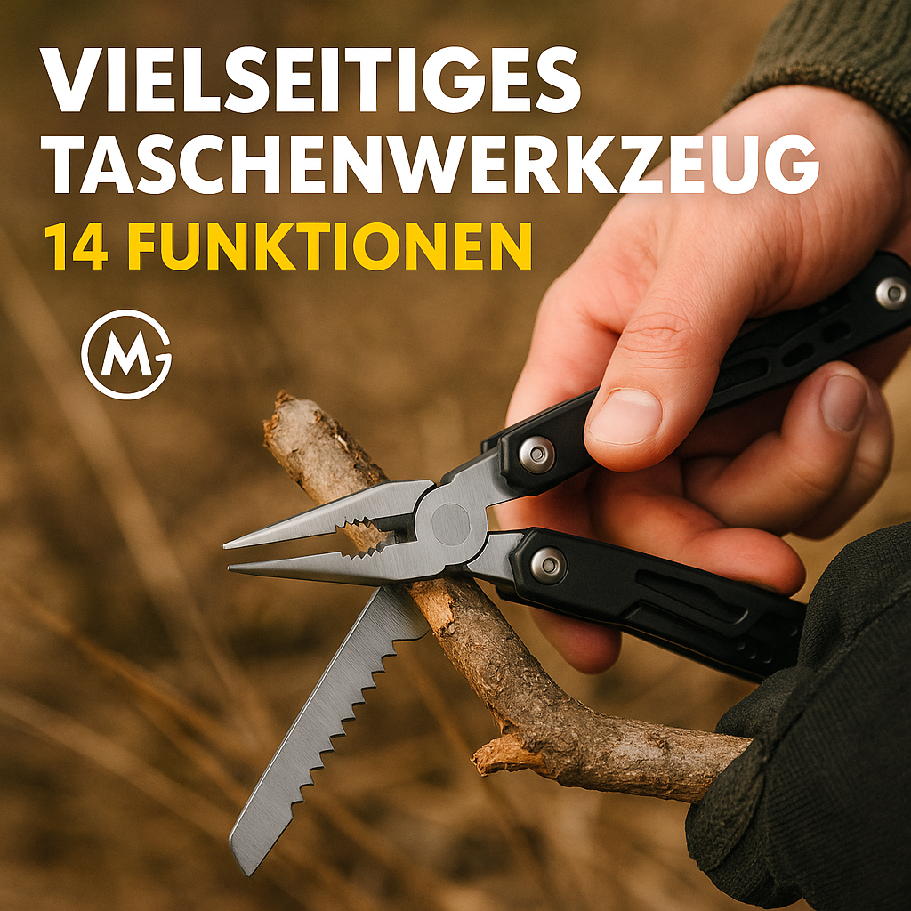 Edelstahl Multitool Zange Klappmesser Outdoor Werkzeug Set DE.
