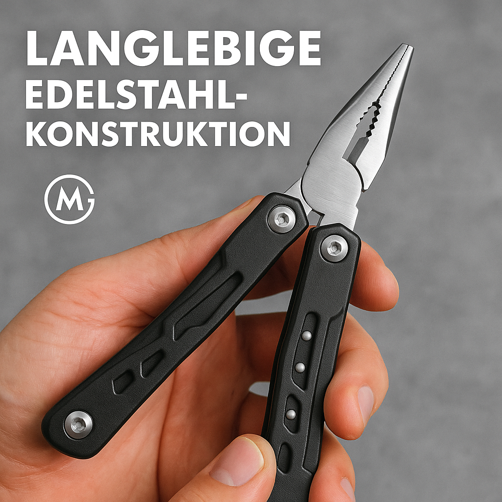 Edelstahl Multitool Zange Klappmesser Outdoor Werkzeug Set DE.