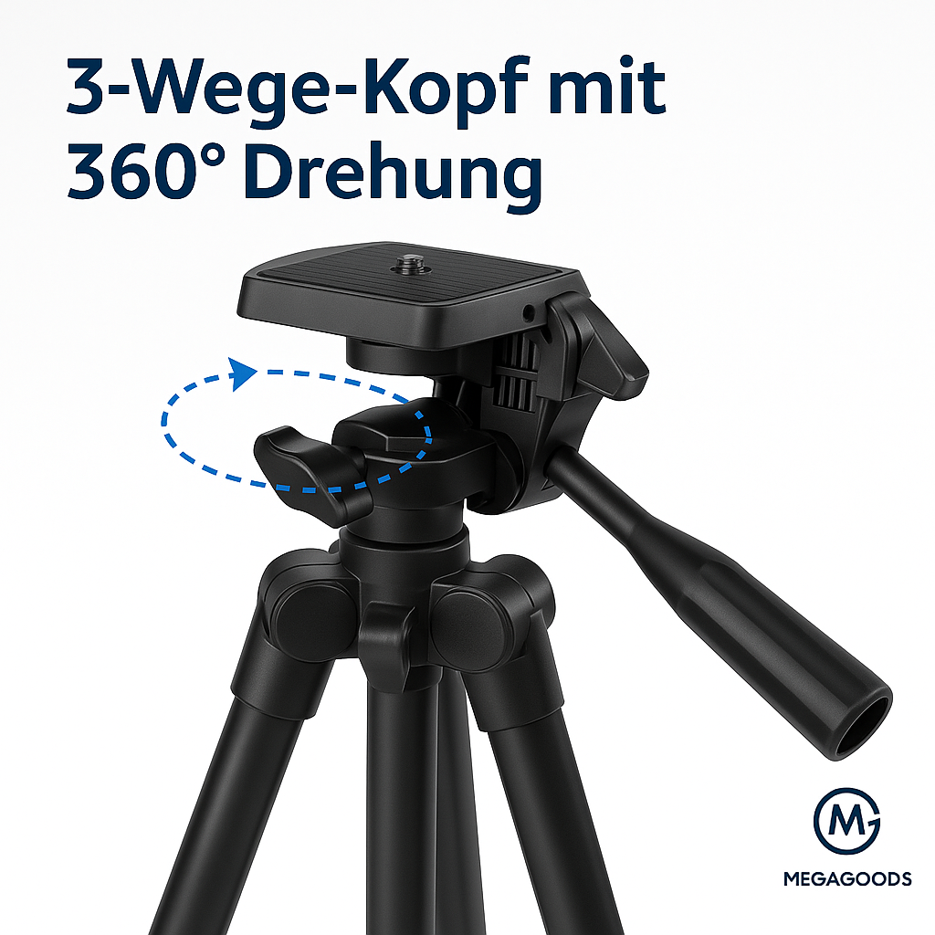 Handy Stativ 100 cm mit Bluetooth Auslöser für Videoaufnahmen DE.