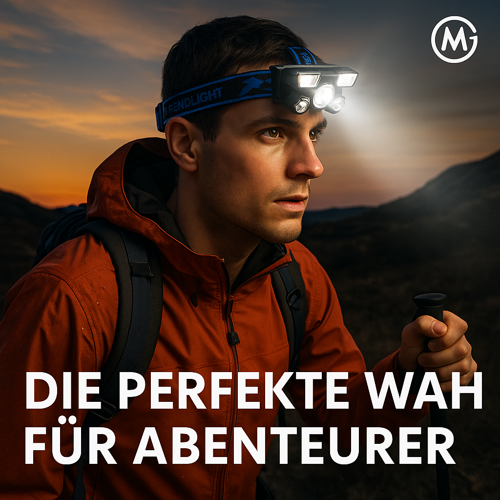USB Stirnlampe 5 LED wiederaufladbar wasserdicht für Camping DE.