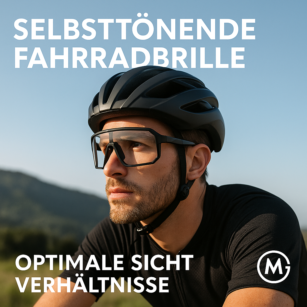 Fahrradbrille Sportbrille photochrom UV-Schutz für Damen Herren DE.