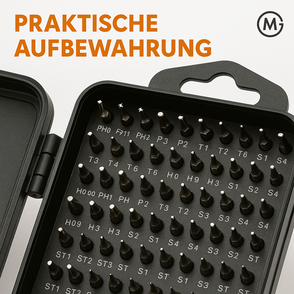 Schraubendreher-Set magnetisch Torx Kreuz 117-tlg für Elektronik DE.