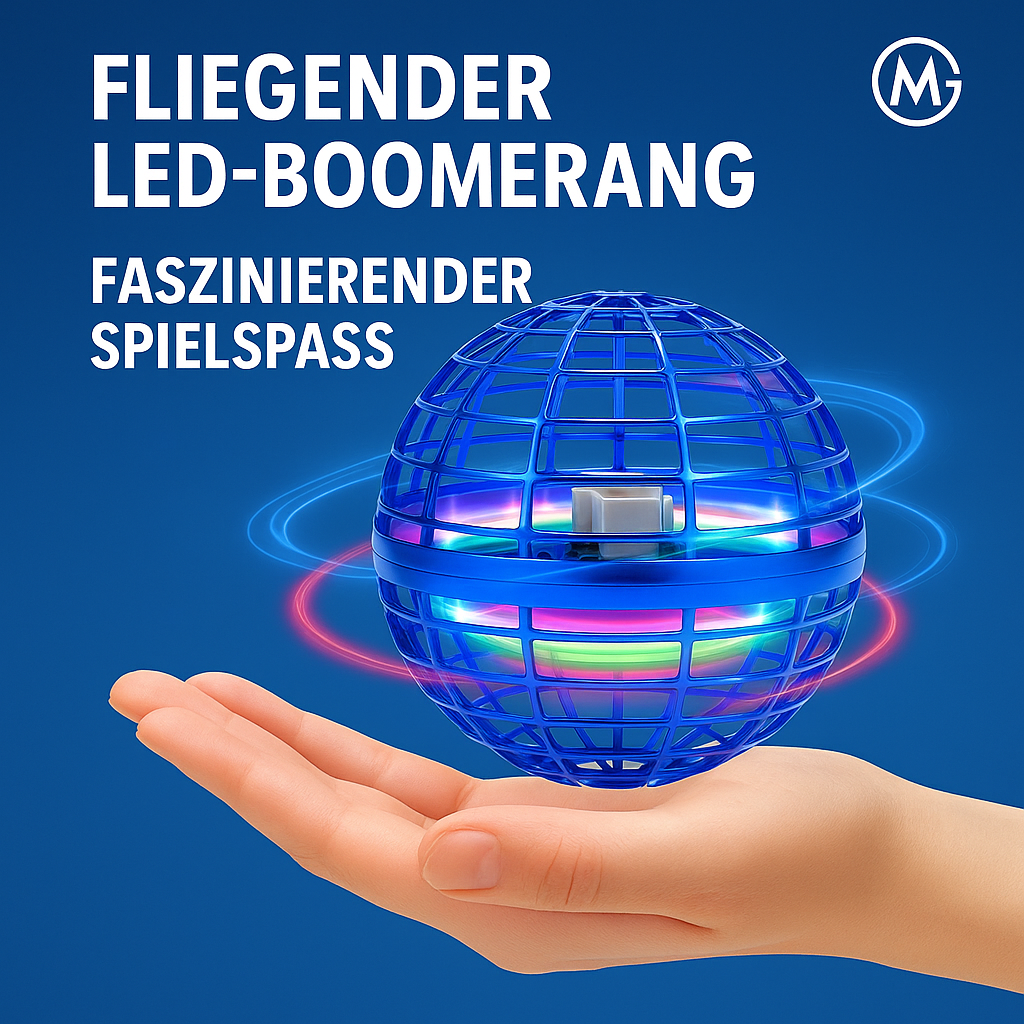 Fliegender LED Boomerang Ball Hover Spinner Kinder Spielzeug DE.