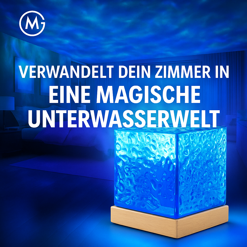 Ozean Wellen Projektor Lampe 16 Farben LED Aurora Nachtlicht DE.