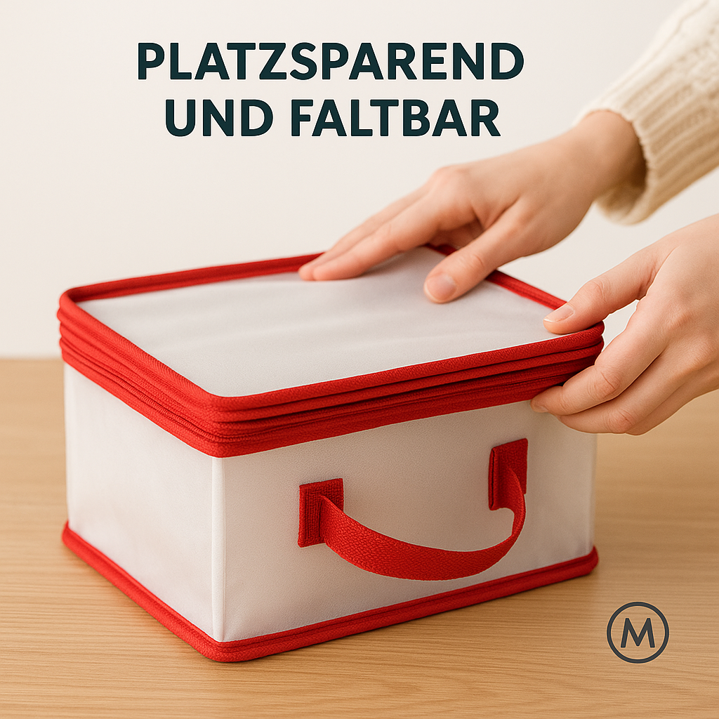 Aufbewahrungsbox für Christbaumkugeln 64 Fächer stabil DE.