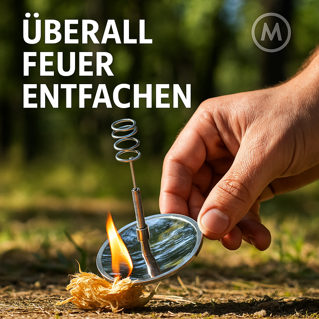 Solar Feuerstarter Outdoor Feueranzünder wasserdicht windfest DE.