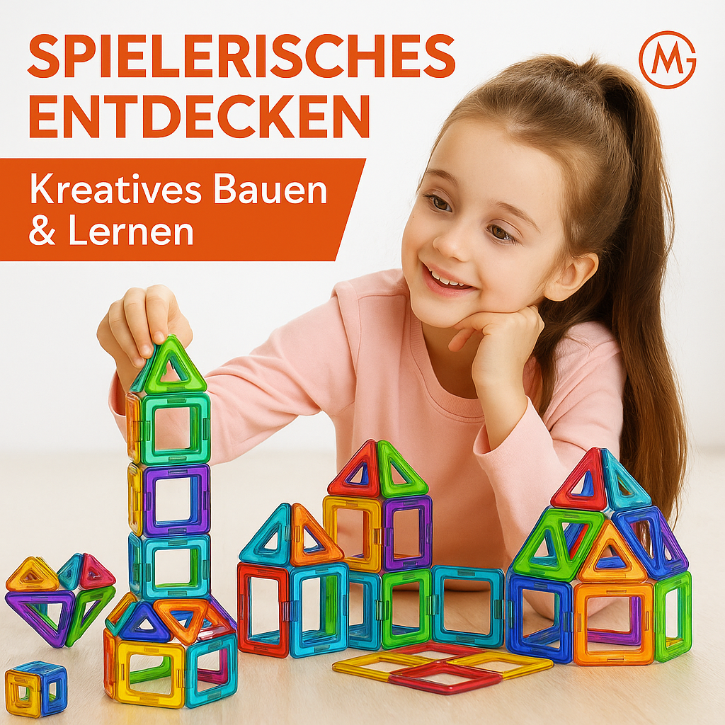 Magnetische Bauklötze Kinder Spielzeug Set Puzzle Lernspaß DE.