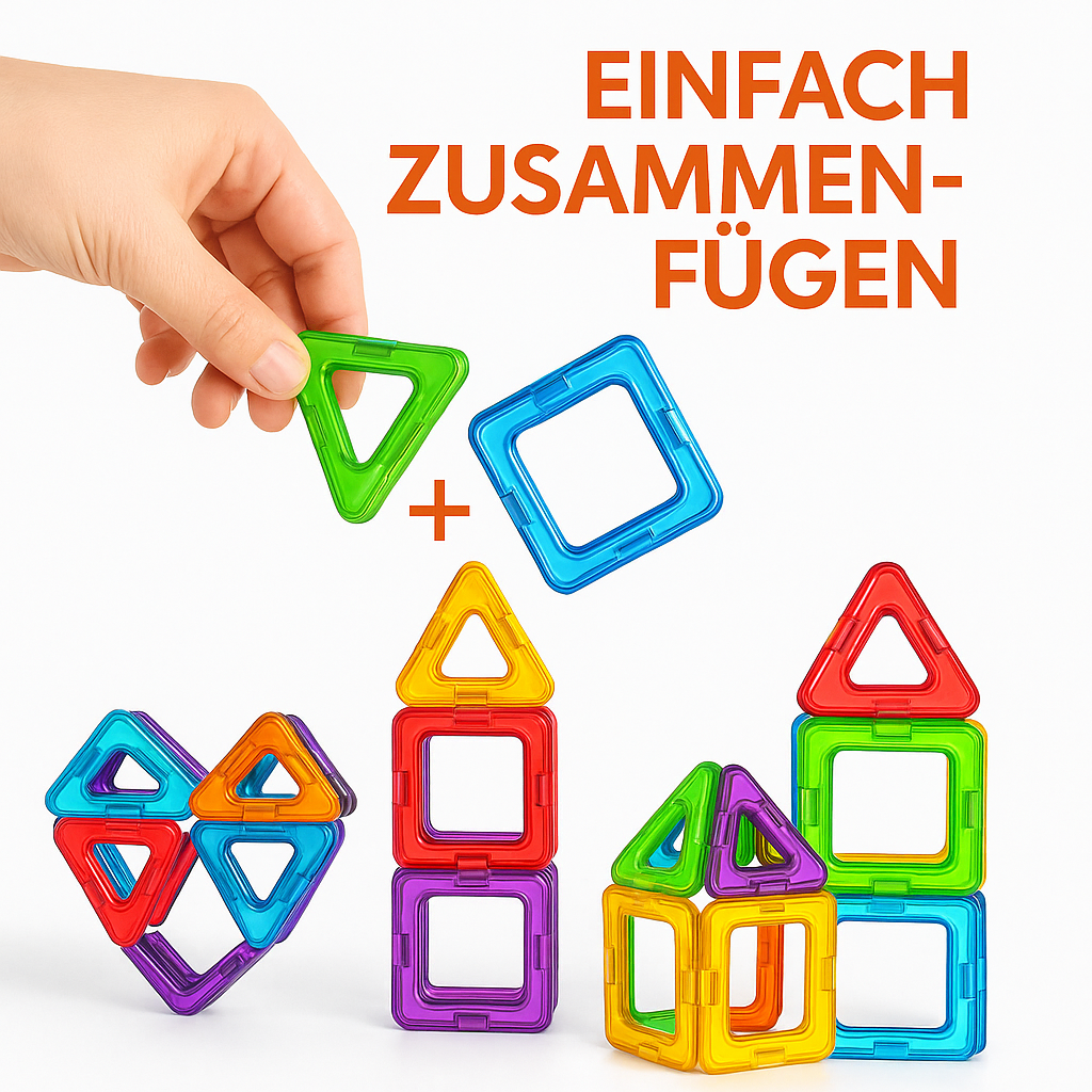 Magnetische Bauklötze Kinder Spielzeug Set Puzzle Lernspaß DE.