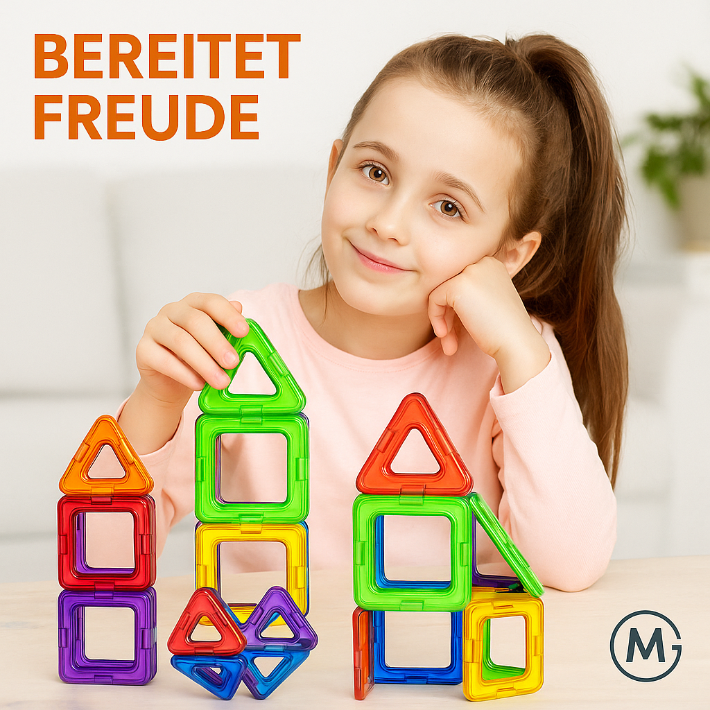 Magnetische Bauklötze Kinder Spielzeug Set Puzzle Lernspaß DE.