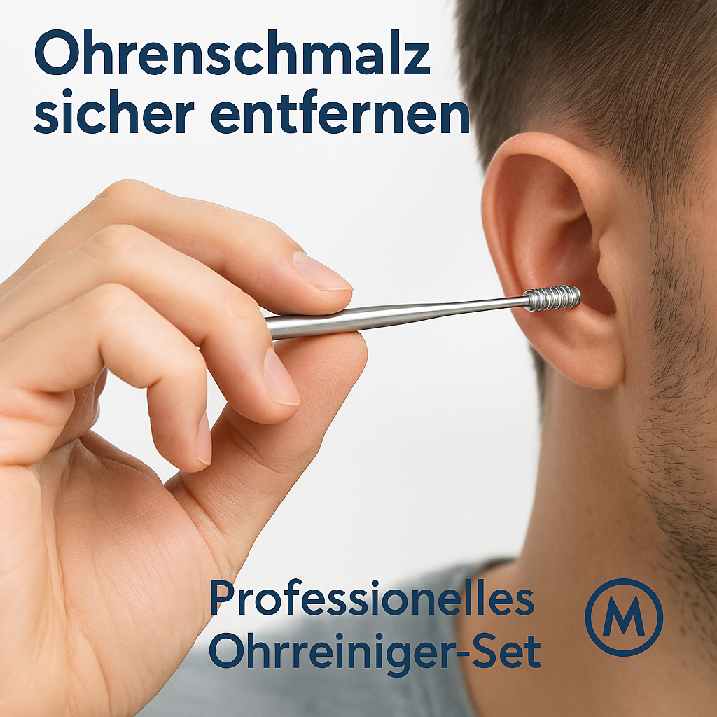 6-teiliges Ohrreiniger-Set Edelstahl Ohrenschmalz-Entferner DE.