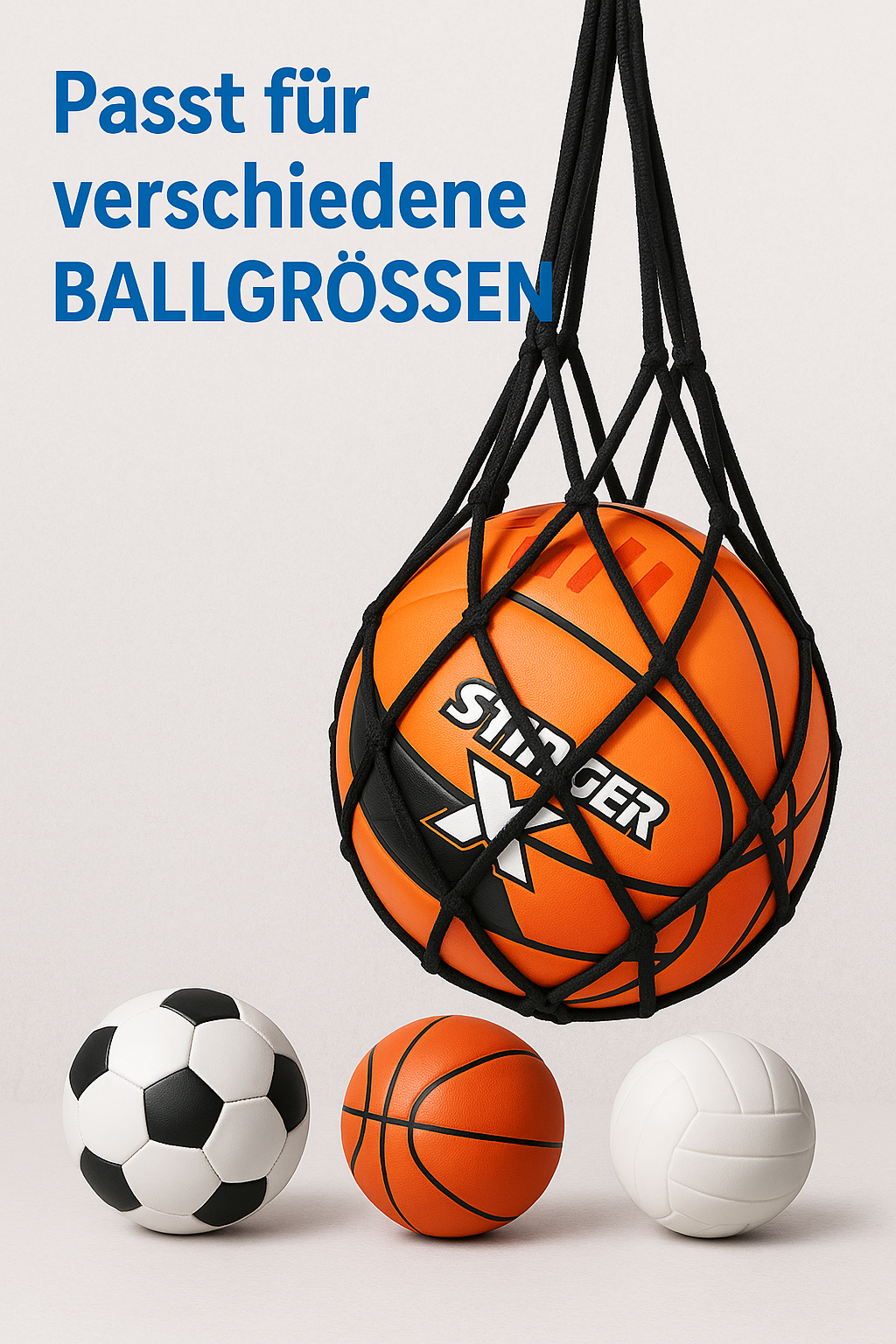 Balltasche Ballnetz Tragenetz für Fußball Basketball Volleyball DE.