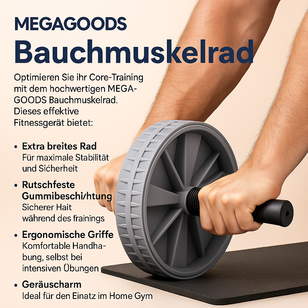 AB Roller Bauchtrainer rutschfest leise für Heimtraining und Fitness DE.