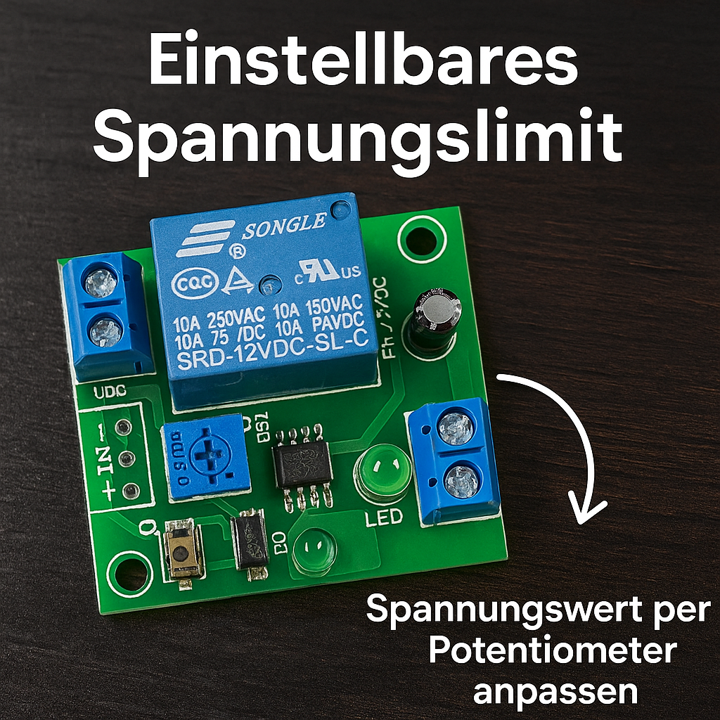 Schutzmodul 12V DC Unterspannung Abschaltung Ladecontroller DE.
