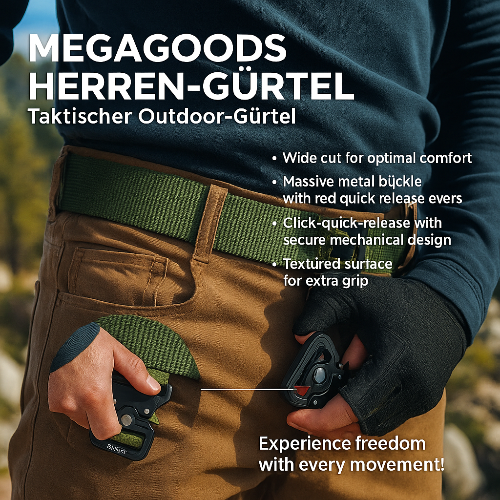 Herren Gürtel Nylon Outdoor Jagd Taktikgürtel robust Sport DE.