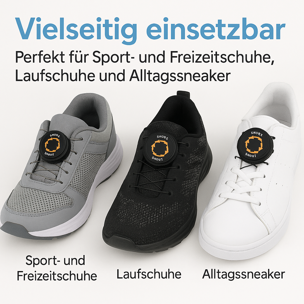 Schnürsenkel ohne Binden 1 Paar mit Schnellverschluss für Sneaker DE.