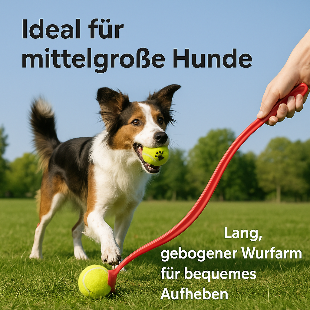 Hunde Ballwerfer Wurfstab mit Tennisball für Training Outdoor DE.