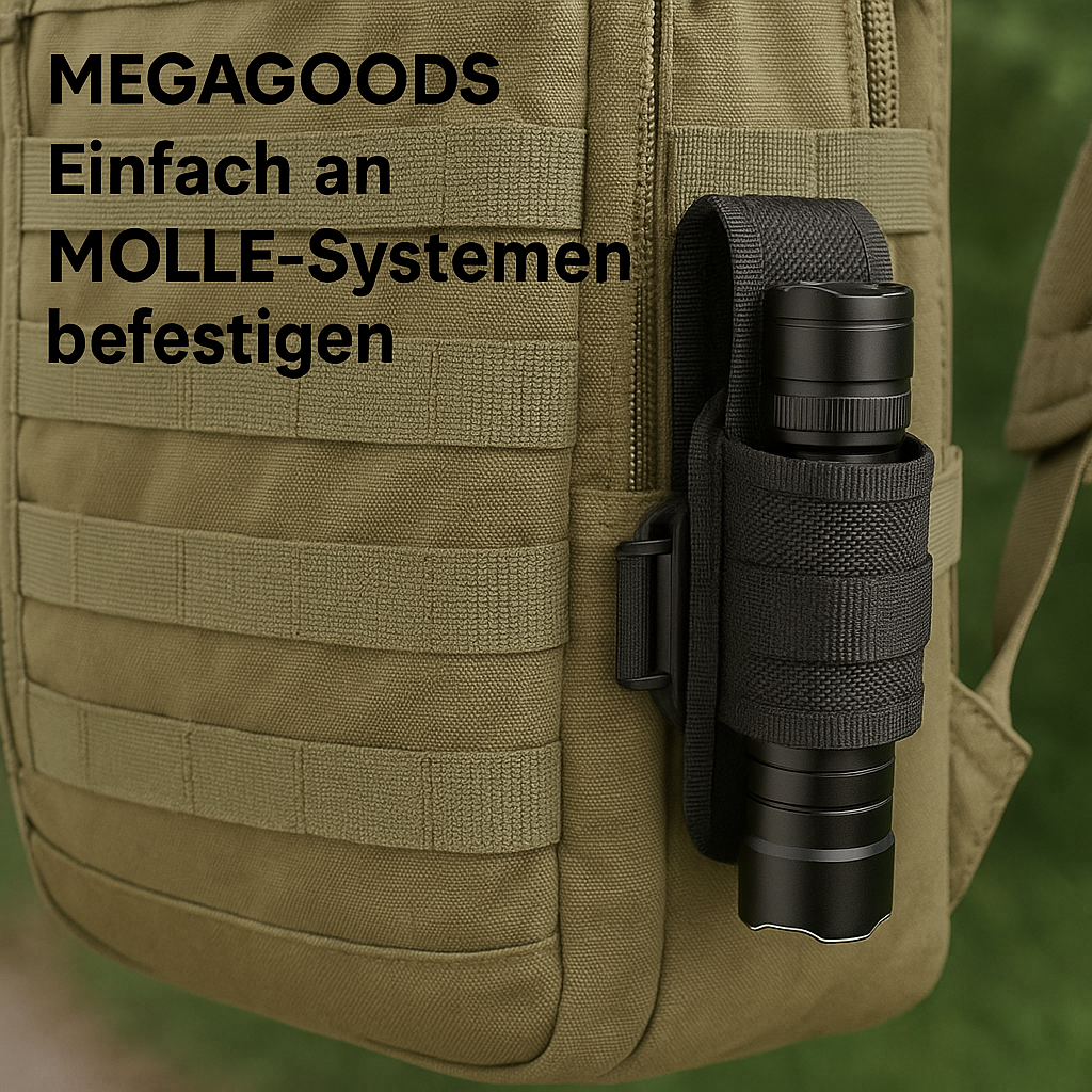 Taschenlampen Holster 360° drehbar Jagd Outdoor Gürtel Tasche DE.