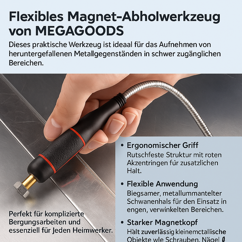 Flexibler Magnetheber biegsam mit Magnet Greifer Schwanenhals 60cm DE.