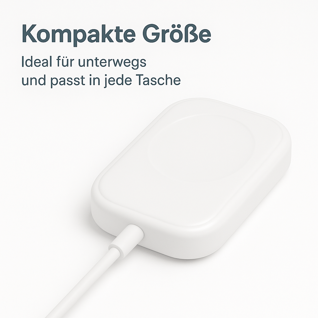 Mini Magnet Ladegerät USB-C für Apple Watch Series 9 bis 1 DE.