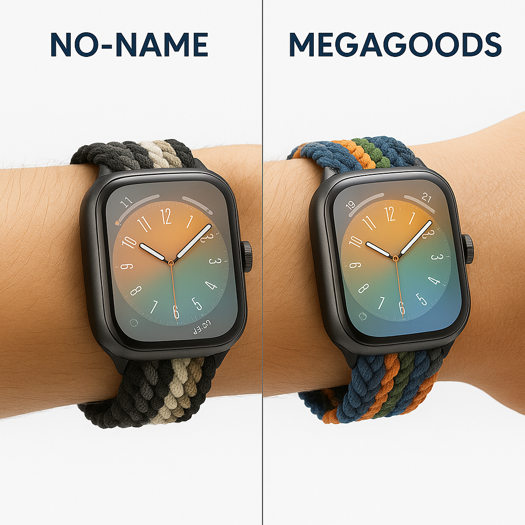 Geflochtenes Armband für Apple Watch 42–49 mm Magnetverschluss DE.