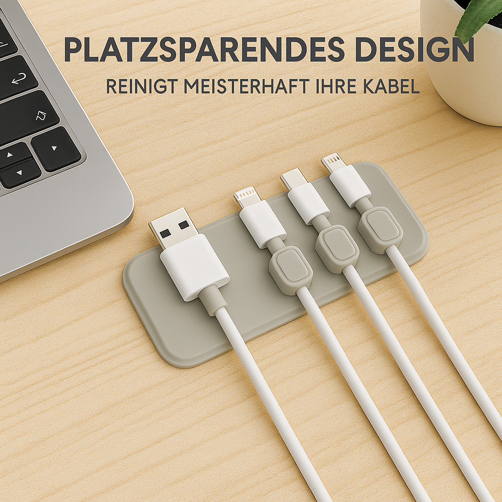 Magnetischer Kabelhalter 5-fach Wandhalterung Schreibtisch Organizer DE.