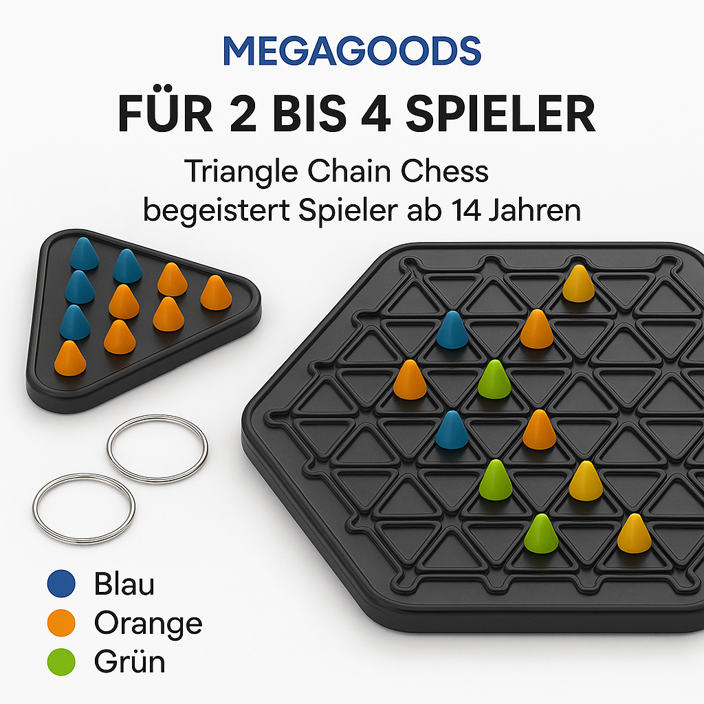 Kettenschach Logikspiel für Familien Interaktiv Strategie Tischspiel DE.