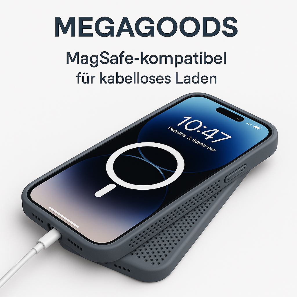 Schutzhülle Grau wärmeableitend atmungsaktiv für iPhone 16 Pro Max DE.