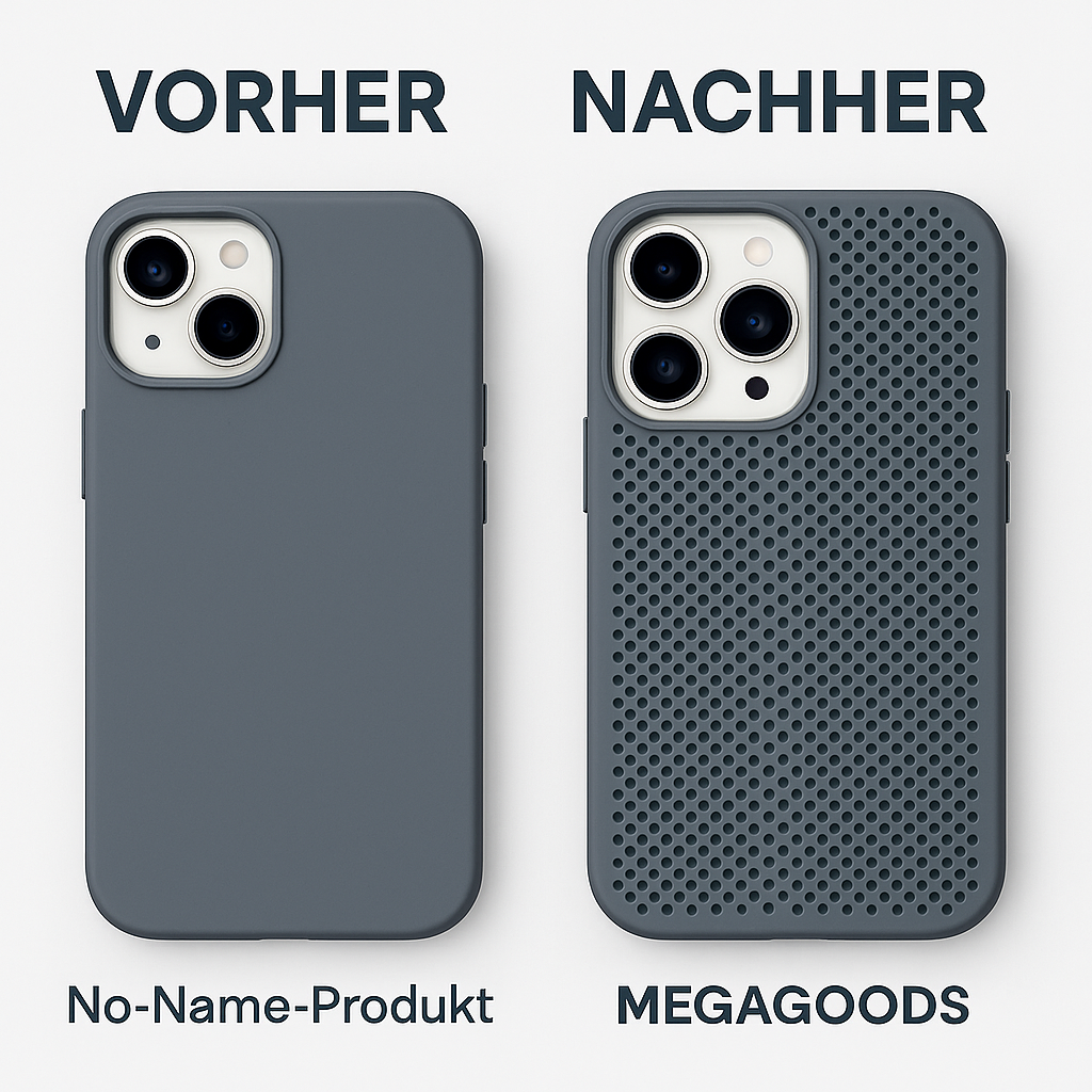 Schutzhülle Grau wärmeableitend atmungsaktiv für iPhone 16 Pro Max DE.