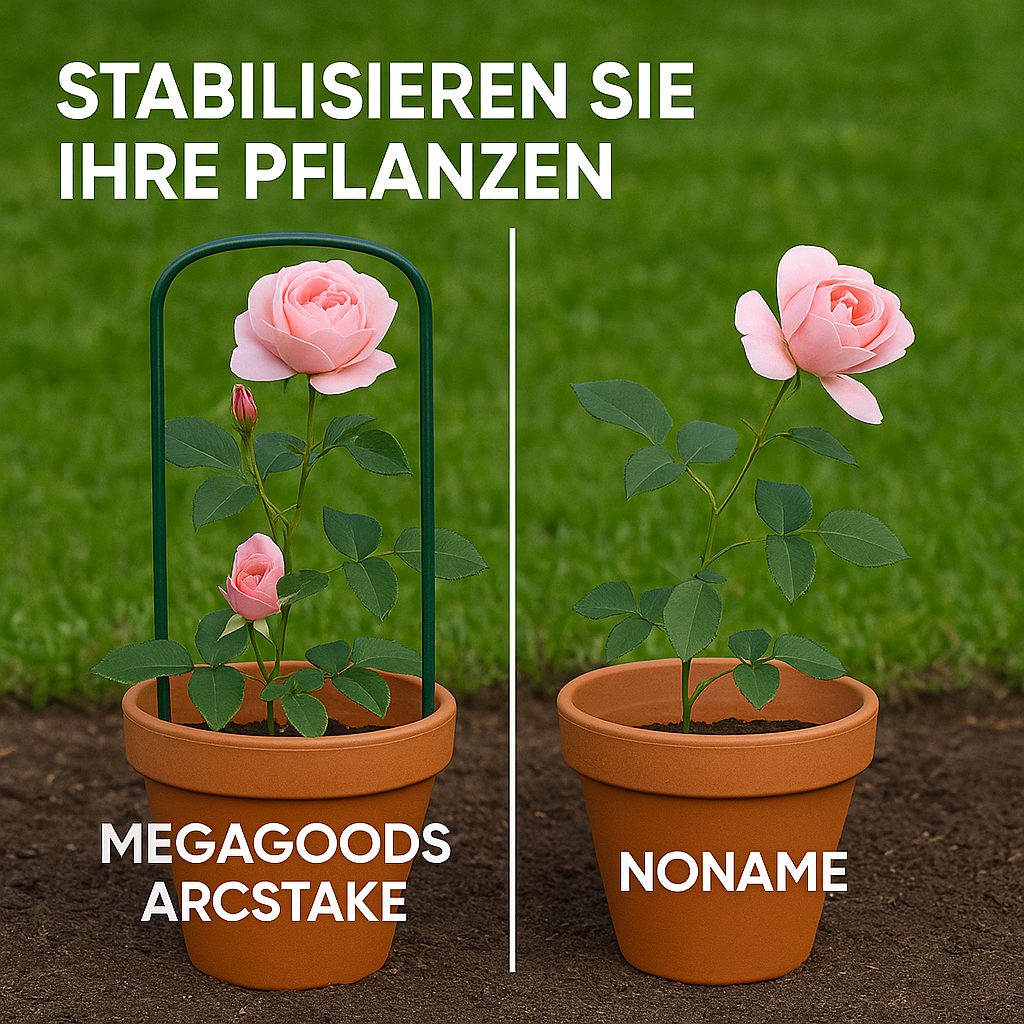 Pflanzenstütze Metall Halbkreis 6er Set Rankhilfe Beetbegrenzung DE.