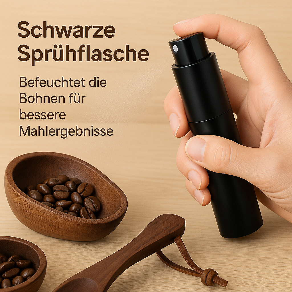 Barista Set Holz Dosing Cup mit Sprühflasche für Kaffeezubereitung DE.