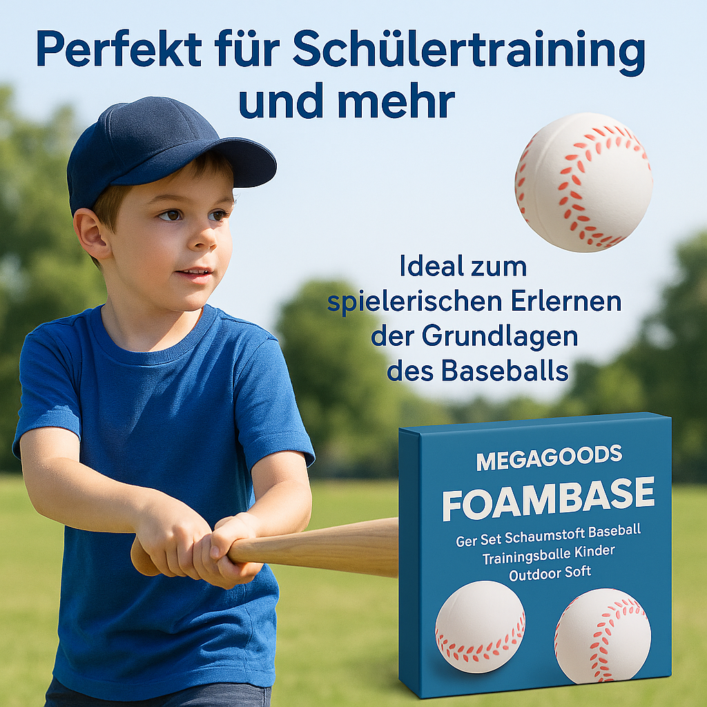 6er Set Schaumstoff Baseball Trainingsbälle Kinder Outdoor Soft DE.