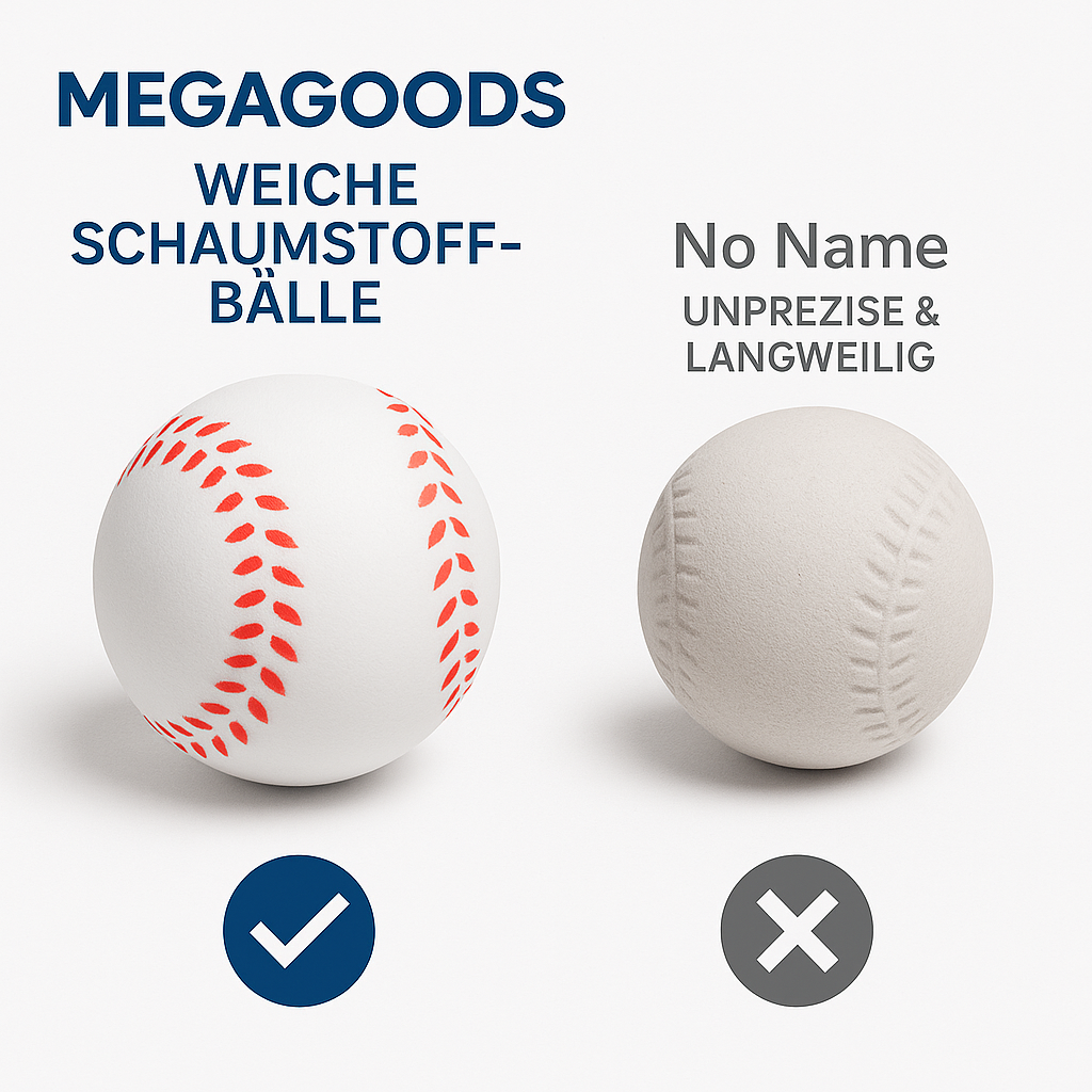 6er Set Schaumstoff Baseball Trainingsbälle Kinder Outdoor Soft DE.