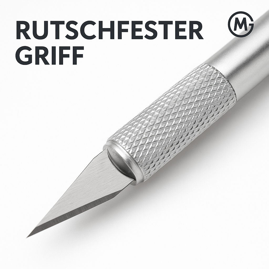 Graviermesser Set rutschfest Metall inkl 40 Klingen #11 DE.