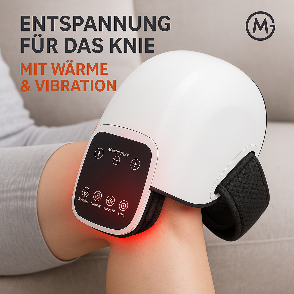 Elektrischer Knie- und Gelenkmassager mit Wärme und Vibration DE.