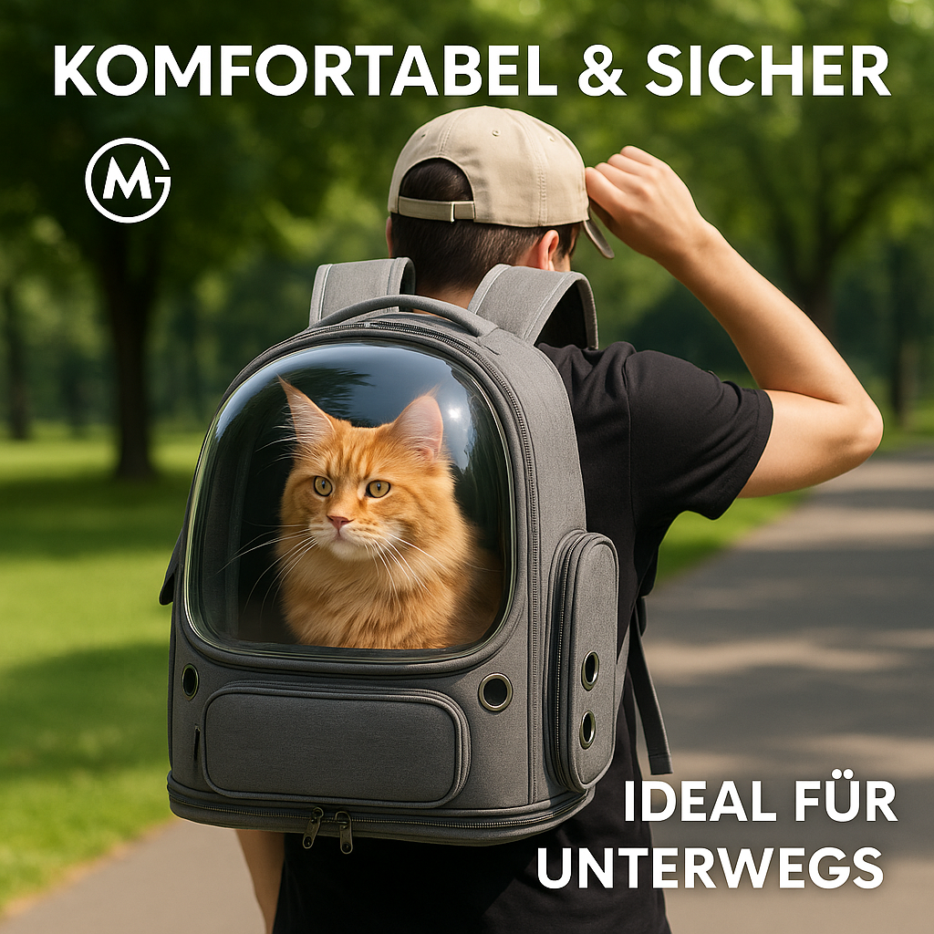 Transparenter Katzenrucksack belüftet Reise Transport Haustiere DE.