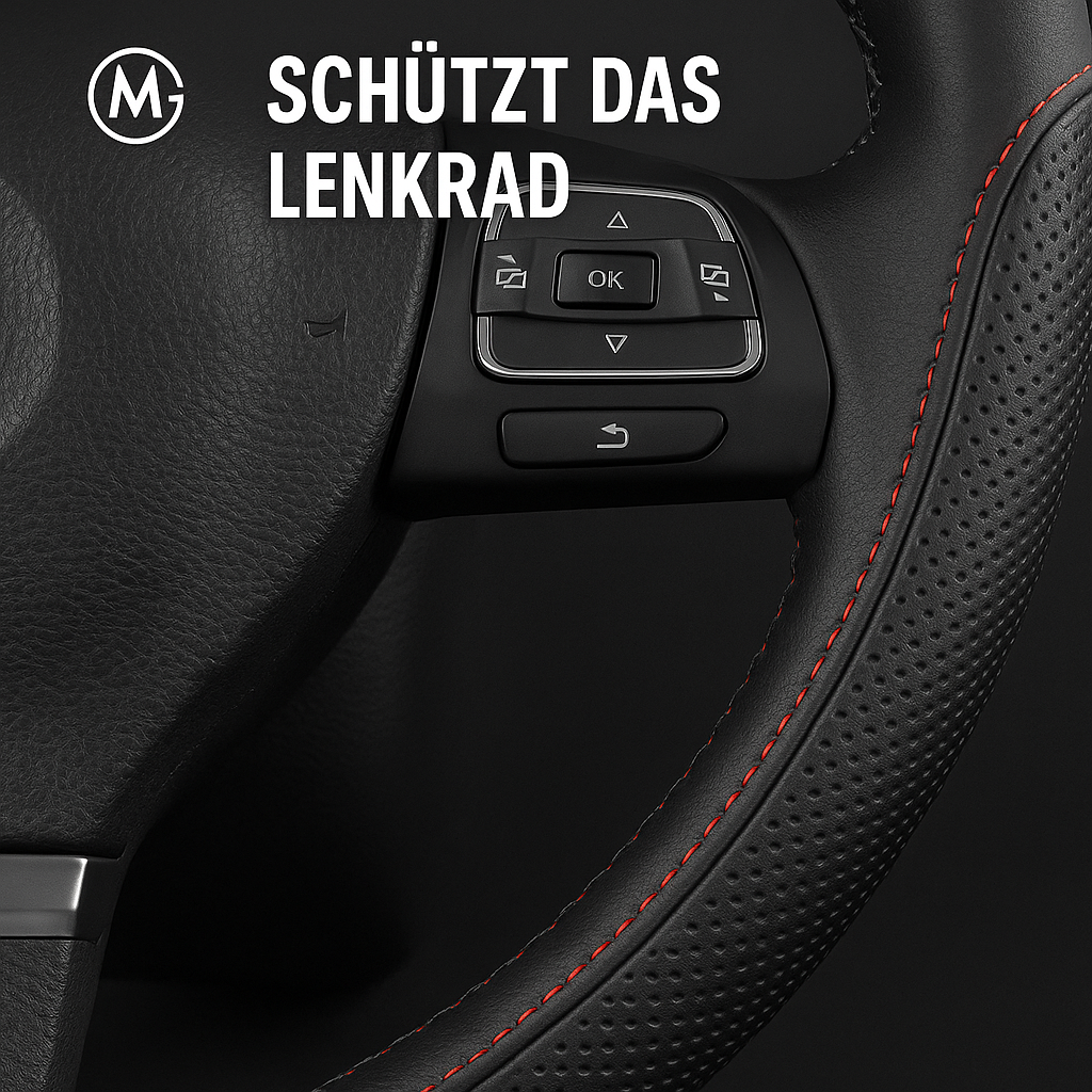 Lenkradbezug PU Carbon-Optik 14,5-15 Zoll rutschfest schwarz DE.
