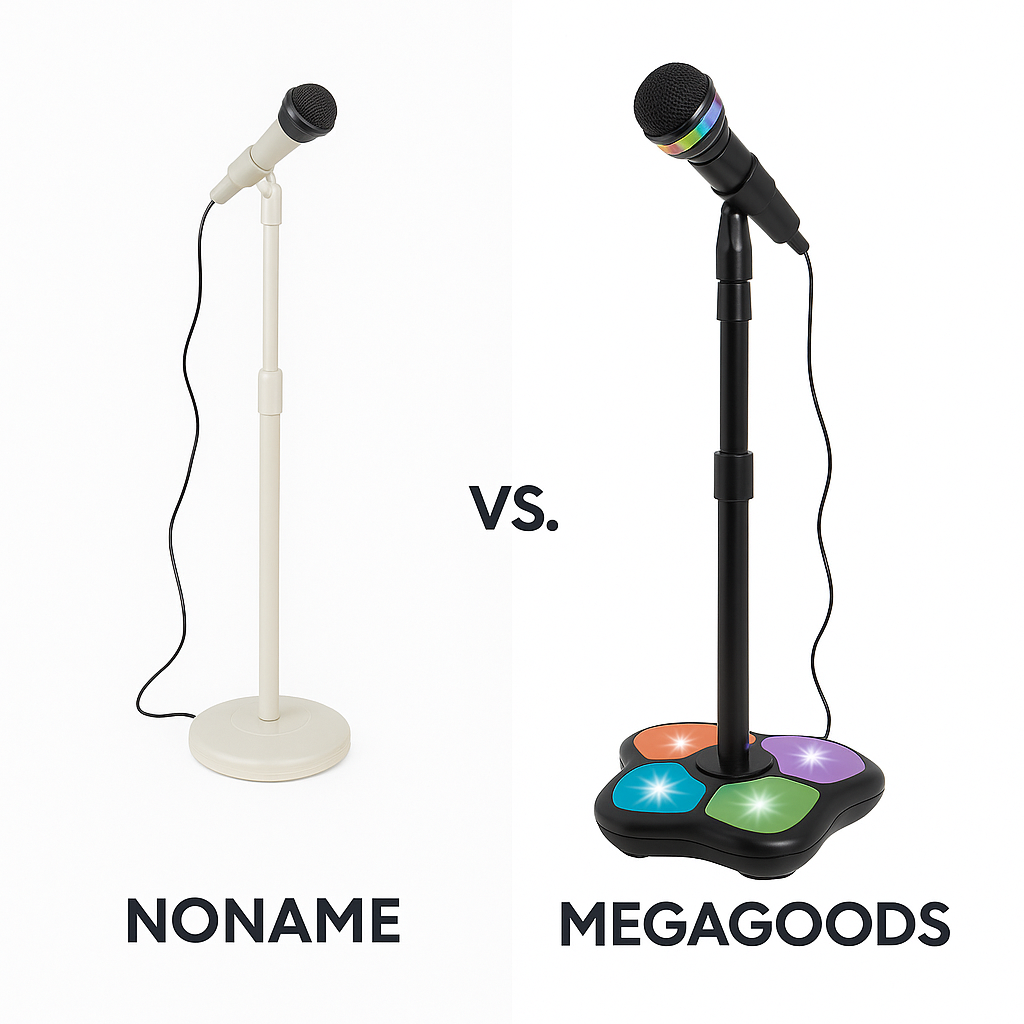 Kinder Karaoke Mikrofon mit Ständer LED Musikspielzeug Geschenk DE.