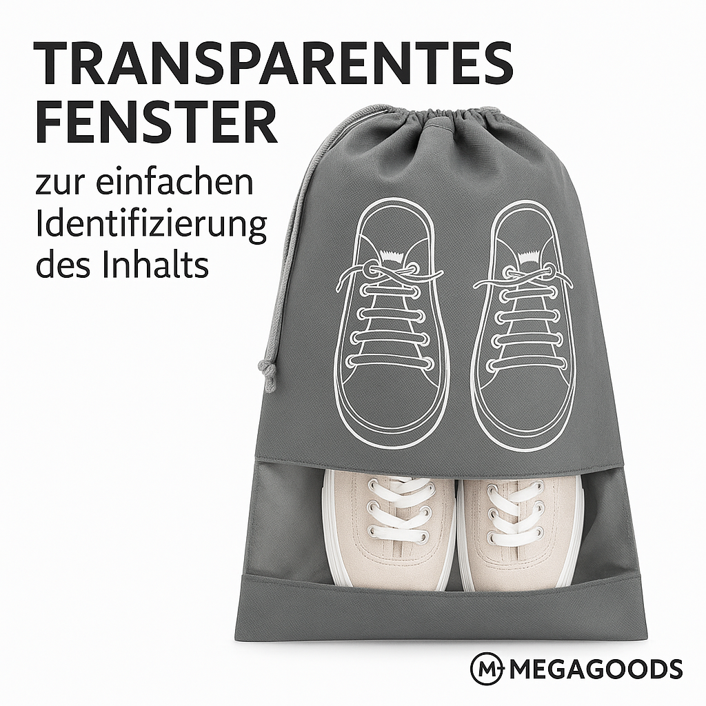 5er-Set Schuhbeutel wasserdicht groß Reise Schuhaufbewahrung DE.