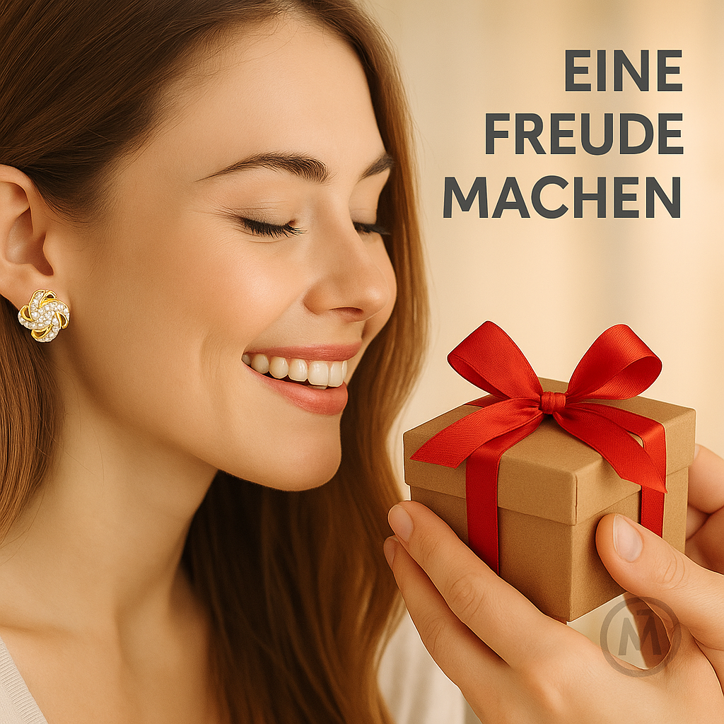 Luxus Ohrstecker Zirkonia Kreuz Design geometrisch elegant DE.