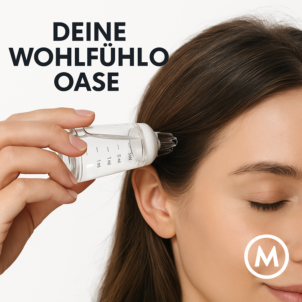 6ml Kopfhaut Roll-On Applikator Bürste Massager Haarwachstum DE.