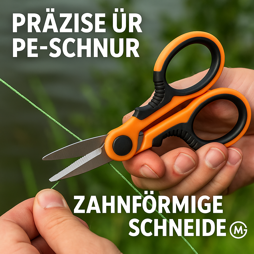 Angelschere Edelstahl 420 rostfrei, präzise für PE-Schnur Köder DE.