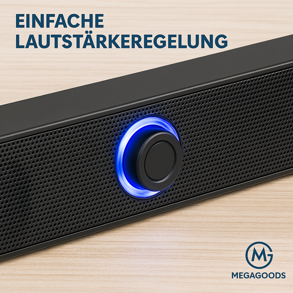 PC Soundbar Bluetooth Lautsprecher USB TV Gaming Stereo DE.