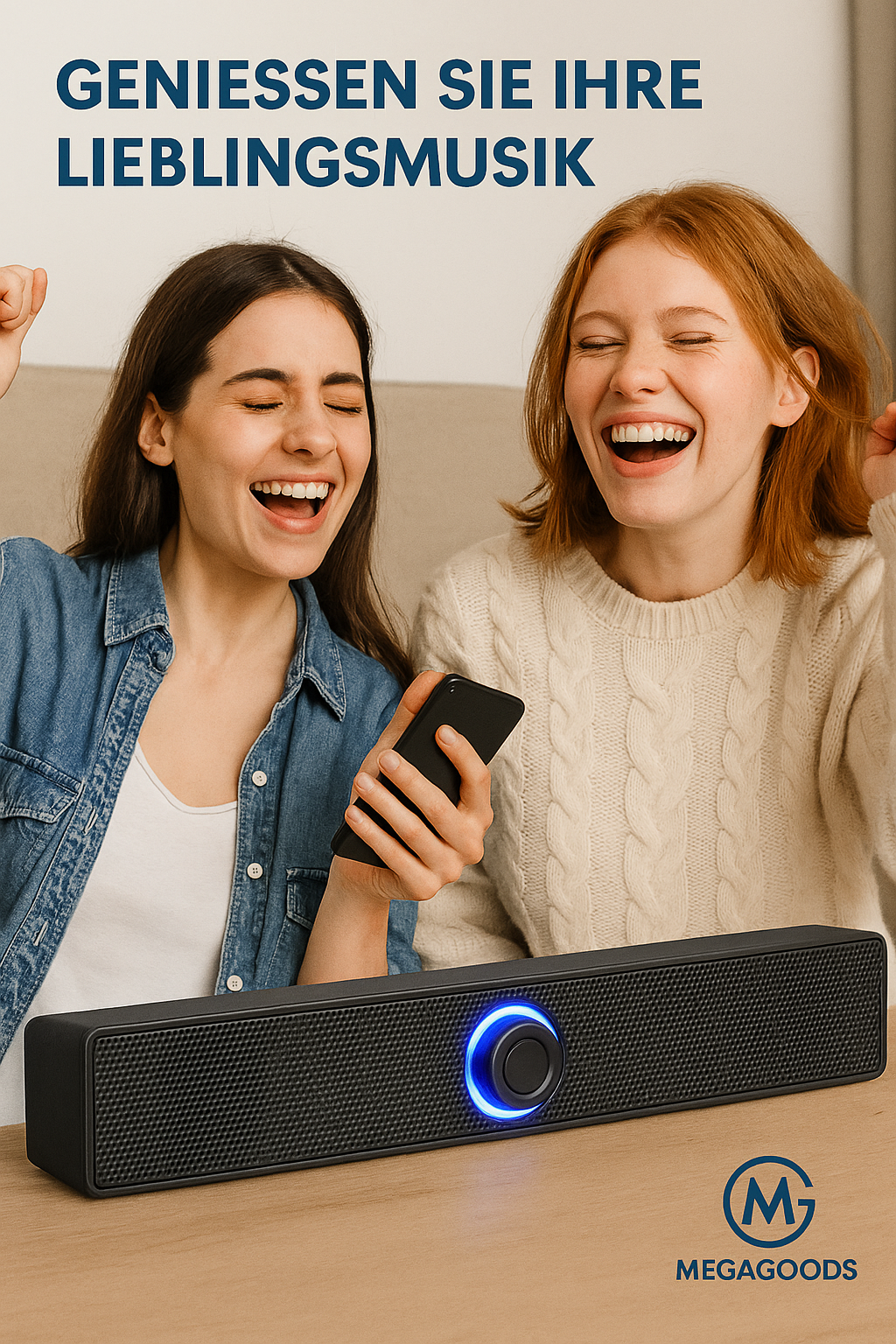 PC Soundbar Bluetooth Lautsprecher USB TV Gaming Stereo DE.
