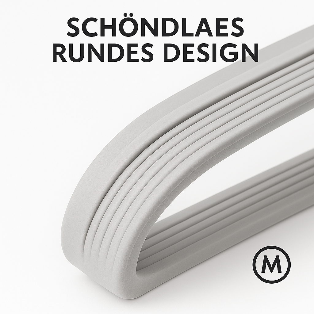 10er-Set Kleiderbügel rutschfest platzsparend stabil Kunststoff DE.