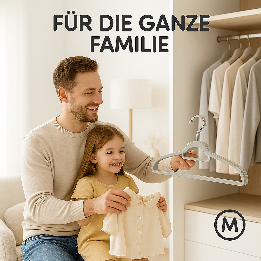 10er-Set Kleiderbügel rutschfest platzsparend stabil Kunststoff DE.
