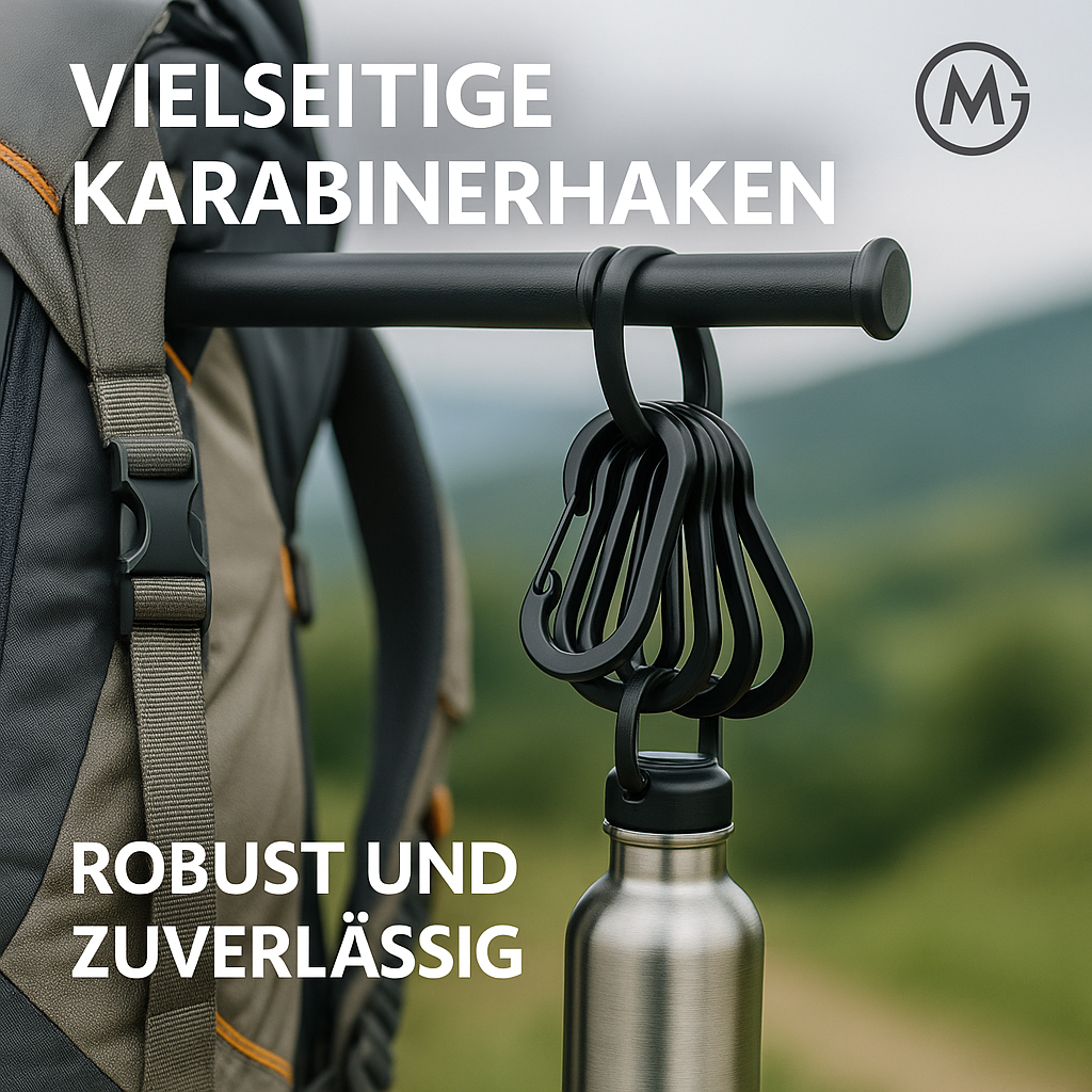 Booms Fishing CC1 Karabiner 6er Set Aluminium Outdoor robust DE.