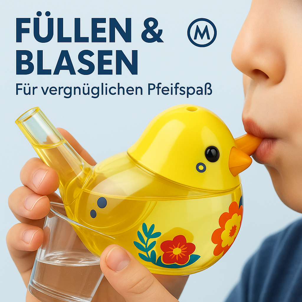 Wasservogel Pfeife Kinder Babyspielzeug mit Wasser befüllbar DE.